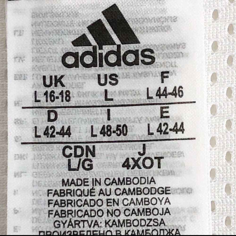 Adidas Racerback Tank Mesh Back White Large - Picture 5 of 7